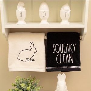 Rae Dunn HOP bunnies in egg cups